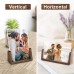 4x6 Picture Frame 2 Pack - Rustic Wooden Picture Frames with Walnut Wood Base and High Definition Break Free Acrylic Photo Covers for Tabletop or Desktop Display (Horizontal + Vertical)